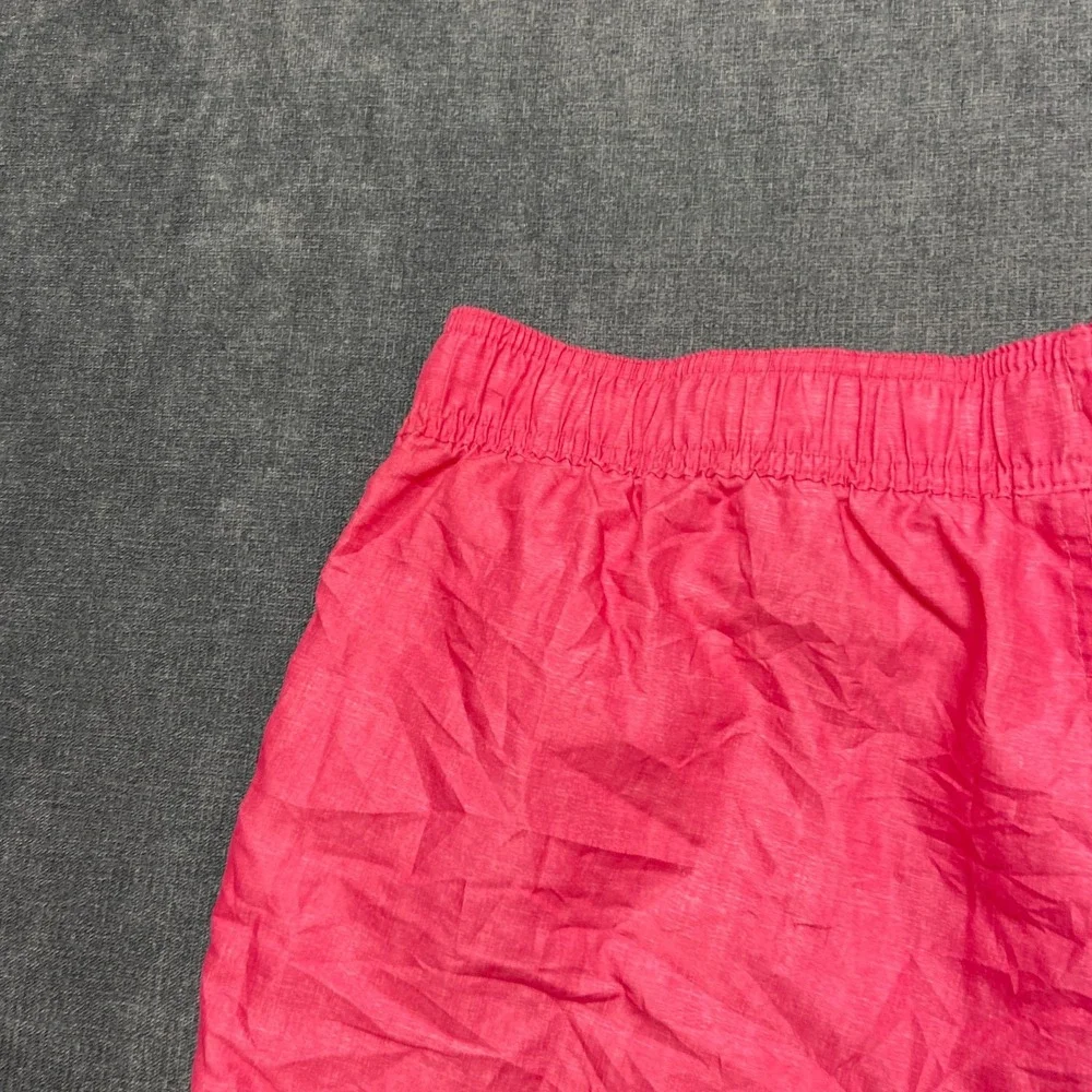 Calvin Klein Trunks Shorts Men Pink Logo Patch Drawstring Slash Pockets Swimwear
